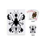 Black Silhouette Artistic Hand Draw Symbol Wb Playing Cards Single Design (Mini)