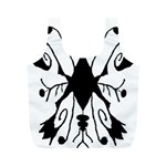 Black Silhouette Artistic Hand Draw Symbol Wb Full Print Recycle Bag (M)