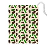 Spruce Sample Christmas Tree Branches Seamless Digital Texture Forest Nature Pattern Drawstring Pouch (4XL)