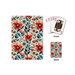 Flowers Flora Floral Background Pattern Nature Seamless Bloom Background Wallpaper Spring Playing Cards Single Design (Mini)