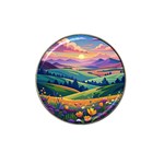 Field Valley Nature Meadows Flowers Dawn Landscape Hat Clip Ball Marker