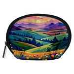 Field Valley Nature Meadows Flowers Dawn Landscape Accessory Pouch (Medium)