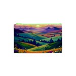 Field Valley Nature Meadows Flowers Dawn Landscape Cosmetic Bag (XS)
