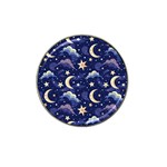 Night Moon Seamless Background Stars Sky Clouds Texture Pattern Hat Clip Ball Marker (4 pack)