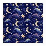 Night Moon Seamless Background Stars Sky Clouds Texture Pattern Medium Glasses Cloth