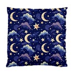 Night Moon Seamless Background Stars Sky Clouds Texture Pattern Standard Cushion Case (One Side)