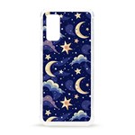 Night Moon Seamless Background Stars Sky Clouds Texture Pattern Samsung Galaxy S20 6.2 Inch TPU UV Case