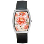 Flowers Plants Sample Design Rose Garden Flower Decoration Love Romance Bouquet Barrel Style Metal Watch