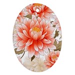 Flowers Plants Sample Design Rose Garden Flower Decoration Love Romance Bouquet Oval Ornament (Two Sides)