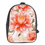 Flowers Plants Sample Design Rose Garden Flower Decoration Love Romance Bouquet School Bag (XL)
