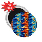 Clouds Stars Sky Moon Day And Night Background Wallpaper 2.25  Magnets (100 pack) 
