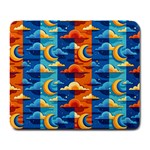 Clouds Stars Sky Moon Day And Night Background Wallpaper Large Mousepad