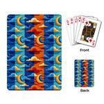Clouds Stars Sky Moon Day And Night Background Wallpaper Playing Cards Single Design (Rectangle)