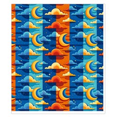 Clouds Stars Sky Moon Day And Night Background Wallpaper Duvet Cover Double Side (California King Size) from ArtsNow.com Front