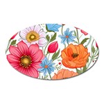 Flowers Plants Bouquets Decor Flower Decoration Garden Flower Shop Scent Romance Wallpaper Nature Oval Magnet