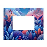 Nature Night Bushes Flowers Leaves Clouds Landscape Berries Story Fantasy Wallpaper Background Sampl White Tabletop Photo Frame 4 x6 