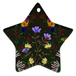 Bird Flower Plant Nature Star Ornament (Two Sides)