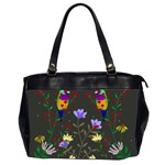 Bird Flower Plant Nature Oversize Office Handbag (2 Sides)