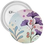 Flower Paint Flora Nature Plant 3  Buttons