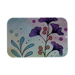 Flower Paint Flora Nature Plant Open Lid Metal Box (Silver)  