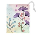 Flower Paint Flora Nature Plant Drawstring Pouch (4XL)