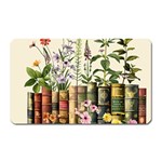 Books Flowers Book Flower Flora Floral Magnet (Rectangular)