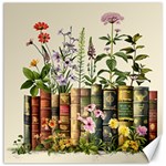 Books Flowers Book Flower Flora Floral Canvas 20  x 20 