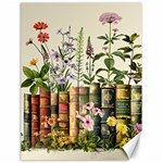 Books Flowers Book Flower Flora Floral Canvas 18  x 24 