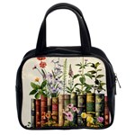 Books Flowers Book Flower Flora Floral Classic Handbag (Two Sides)