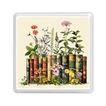 Books Flowers Book Flower Flora Floral Memory Card Reader (Square)