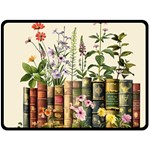 Books Flowers Book Flower Flora Floral Two Sides Fleece Blanket (Large)