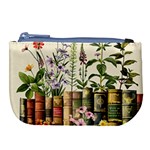 Books Flowers Book Flower Flora Floral Large Coin Purse