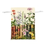 Books Flowers Book Flower Flora Floral Lightweight Drawstring Pouch (M)