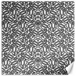 Monochrome Maze Design Print Canvas 12  x 12 