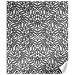 Monochrome Maze Design Print Canvas 20  x 24 