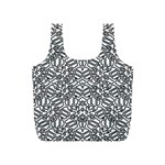 Monochrome Maze Design Print Full Print Recycle Bag (S)