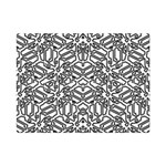 Monochrome Maze Design Print Premium Plush Fleece Blanket (Mini)