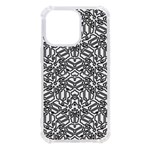 Monochrome Maze Design Print iPhone 13 Pro TPU UV Print Case