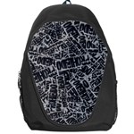 Rebel Life: Typography Black and White Pattern Backpack Bag