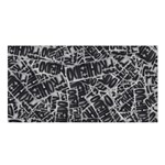 Rebel Life: Typography Black and White Pattern Satin Shawl 45  x 80 