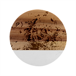 Straight Blend Module I Liquify 19-3 Color Edit Marble Wood Coaster (Round)
