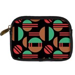 Abstract Geometric Pattern Digital Camera Leather Case