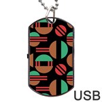 Abstract Geometric Pattern Dog Tag USB Flash (One Side)