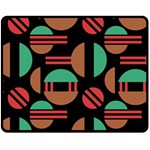 Abstract Geometric Pattern Two Sides Fleece Blanket (Medium)