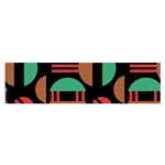 Abstract Geometric Pattern Oblong Satin Scarf (16  x 60 )