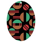 Abstract Geometric Pattern UV Print Acrylic Ornament Oval