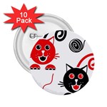 Cat Little Ball Animal 2.25  Buttons (10 pack) 