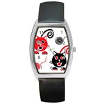 Cat Little Ball Animal Barrel Style Metal Watch