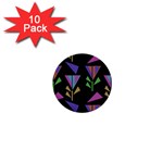 Abstract Pattern Flora Flower 1  Mini Buttons (10 pack) 