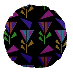 Abstract Pattern Flora Flower Large 18  Premium Round Cushions from ArtsNow.com Front